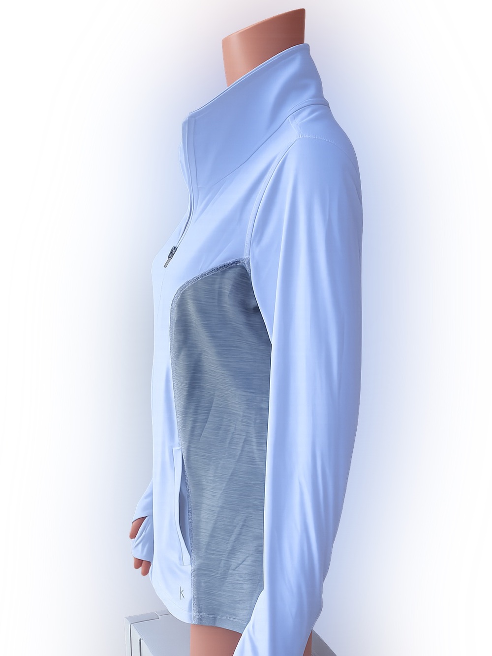 Danskin Now Semi-Fitted Lightweight Athletic Full Zip Jacket Mock Neck Sz L - Picture 4 of 12